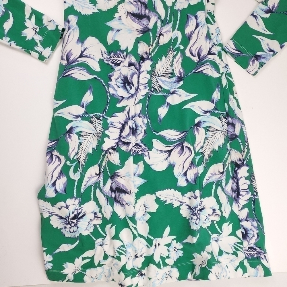 Soft Surroundings Green Floral Rouge Wrap Dress size Xs - Picture 12 of 13